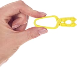 KADAX wasknijpers, 20 x klemmen van robuuste kunststof, kleurrijke sokklemmen, windbestendige klemmen voor binnen en buiten (geel_v1) — thumbnail 5