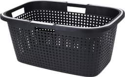 Excellent Houseware Wasmand - 2x - antraciet grijs - 38L - kunststof - 60 x 40 x 26 cm — thumbnail 2