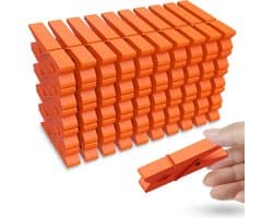 50 stuks houten wasknijpers 2,9 inch - multicolore decoratie voor foto's en displays — afbeelding 1