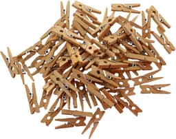 Houten mini wasknijpers XL set voor knutselen en decoratie (72 stuks) — thumbnail 5