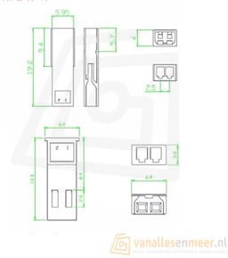 JST RCY 2P stekker set 2 pin 5 sets male en female connectoren — thumbnail 4