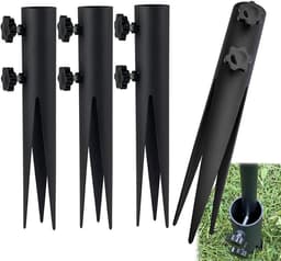 Verstelbare metalen grondpinnen, vervangingspinnen, pinnen voor buitenfakkels, grondpinnen voor solarverlichting, geschikt voor tuinen en binnenplaatsen. — thumbnail 1