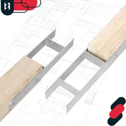 Kotarbau - Stalen H-vormige Paalsteun - Verzinkt - 140 mm - Set van 2 — thumbnail 4