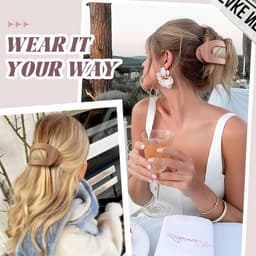 Platte Haarclips voor Vrouwen - 6 Stuks Eendenbekhaarclips - Comfortabele Franse Klauwclip met Sterke Grip — thumbnail 4
