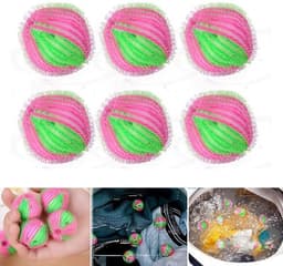 6 Stuks - Wasserij Bal - Beschermen Bal - Verwijderen Ontharing Cleaning - Decontaminatie Wasmachine Wassen - Nylon Wasserij Bal - LOUZIR — thumbnail 1