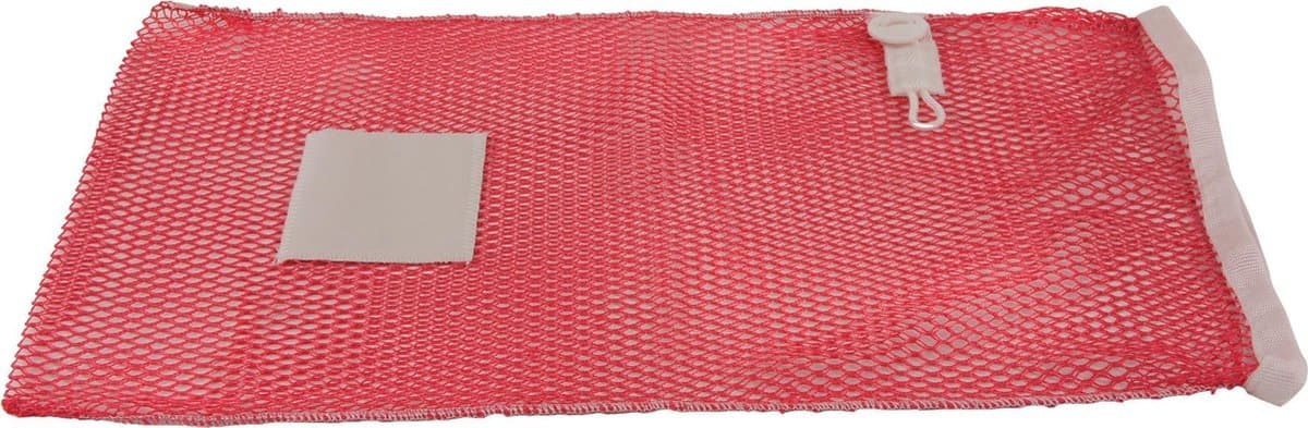 Premium wasnet 40x60 cm - Met knoopsluiting - Rood — afbeelding 1