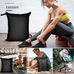Waszakken - Waterdichte natte droge waszak - reistas voor natte kleding met ritsen - vuile waszak - multifunctionele waszakken - organizer - opbergtas voor badpakken - Bescherm je Wasgoed en Wasmachine (1 stuk,20 x 24 inch) — thumbnail 5