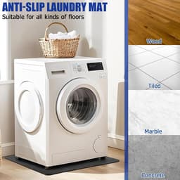 Wasmat – 60x60 cm – Antivibratie – PU – Dubbelzijdig Antislip – Geluiddempend – Voor Wasmachine & Droger — thumbnail 4