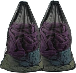 Extra grote wasnetzakken 70x90 cm - 2 stuks met trekkoord voor wasmachine, ideaal voor vuile reis kleding, blouses en ondergoed — thumbnail 1