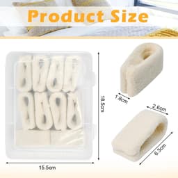 SnelShoppen - 10 x Bed Clips - Duvet Clips voor Dekbedden zonder Naalden - Beddekklemmen met 2 Montagekaarten en Transparante Opberdoos - Antislip, Wi — thumbnail 5