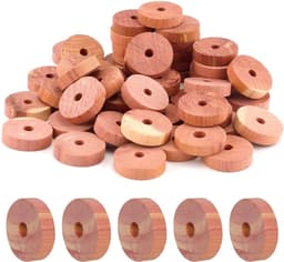 Natuurlijke Cedar Ringen - 24 Stuks voor Effectieve Mottenbestrijding in Kasten, Lades en Garderobes — thumbnail 1
