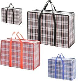 Grote Opbergzakken met Rits - Set van 6 Robuuste Waszakken voor Kleding en Linnen — thumbnail 1