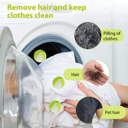 COOAU - 12 Stuks Herbruikbare Pluisballen voor Wasmachine - Dierenhaarverwijderaar voor Katten & Honden - Verwijdert Haar en Pluis Effectief - Wasballetjes voor Wasdroger - Veilig voor Alle Stoffen - Groen — thumbnail 3