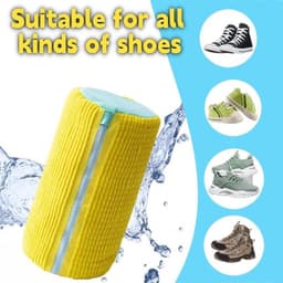 Schoenentas voor Wasgoed - 2 x Schoenenzakken met Verborgen Rits - Waszak voor Schoenen in de Wasmachine - Herbruikbaar — thumbnail 5