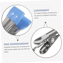 Wasknijpers Roestvrij Staal - Kledingclips - Kleding Drogen - Winddicht Ontwerp - 6 Stuks - Blauw — thumbnail 2