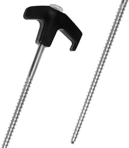 SnelShoppen - 24 x Stalen Tentpinnen met Adapter voor Accuschroefmachine - Schroefpinnen - Robuuste Grondnagels met Draad voor Camping, Tuin, Festival — thumbnail 2