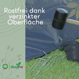 SnelShoppen - 50 Stuks RVS Grondankers/Grondpennen - Roestvrij en Gegalvaniseerd - 150mm x 30mm x Ø 3mm - Ideaal voor Tuin, Camping en Feesten — thumbnail 2