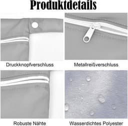 Dailygoods - 2 stuks reiswaszak groot 55 x 45 cm, waterdichte waszak met ritssluiting en handvat, wasbare waszak, groot voor reizen, fitnessstudio, camping, grijs-roze — thumbnail 5