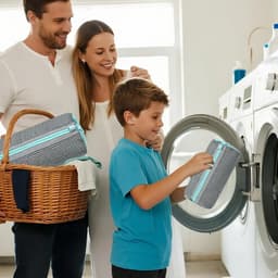 Dailygoods - Trainer Wasmachine Tas voor Kinderen, 5,9 * 8,6 inch Herbruikbare en Diepe Schone Schoen Waszak voor Sneakers of Andere Delicatessen - 2 Stuks (voor kinderen) — thumbnail 2