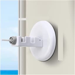 Intrekbare Waslijn - Waskabel Droger - Ruimtebesparend Drogen - Zuignap Installatie - 10 Meter - Wit — thumbnail 1