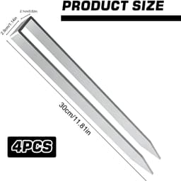 Dailygoods- Grondankers U-vormig 4 stuks - Roestvrij Staal - Robuuste Bevestiging - Voor Rozenbogen - Tuin en Outdoor Structuren - Corrosiebestendig - Tuinankers — thumbnail 5