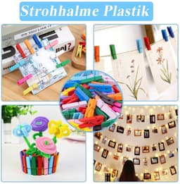 Dailygoods- Wasknijpers 100 Stuks - Kleine Houten Wasknijpers - Kleurrijke Mini-Klemmen - Voor Foto's/Ansichtkaarten - Decoratie/Huisdecoratie — thumbnail 2