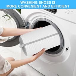 SnelShoppen - Shoe Washing Bag 2 Stuks - Wasmachine Schoenwaszak - Herbruikbare Waszak voor Schoenen met Rits - Bescherming tegen Schade en Kleuroverd — thumbnail 3