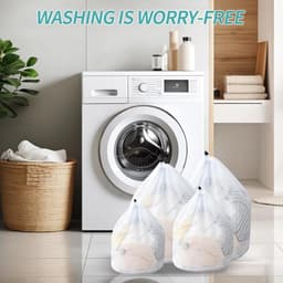 Wasnetten voor wasmachine - Herbruikbare waszakken, fijnmazig ontwerp voor delicate kleding zoals truien, jeans en blouses - Set van 4 stuks — thumbnail 4