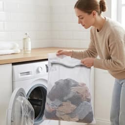 Waszakken voor Wasmachine, 4 stuks Grote Wasmachinezakken voor Fijne Was (60 x 50 cm), Geschikt voor Truien, Jurken en Jassen — thumbnail 3