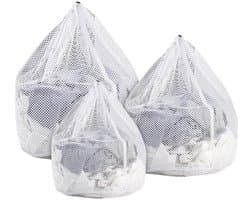 Wasnet voor wasmachine, grote waszak, netzakken, met trekkoord, herbruikbaar