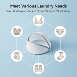 Thijox - Wasnet voor Wasmachine Set van 4, 18x19 cm, Fijne Waszak voor BH's, Ondergoed en Sokjes, Beschermende Waszakken voor Gevoelige Kleding — thumbnail 3