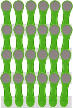 Wasknijpers - Wasclips Kledingklemmen - Kleding Drogen - Softgrip Siliconen - 24 stuks - Groen/Grijs — thumbnail 1