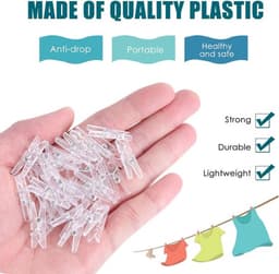 Dailygoody - Kleine Foto Clips - Mini Clear Pinnen - Perfect voor — thumbnail 5