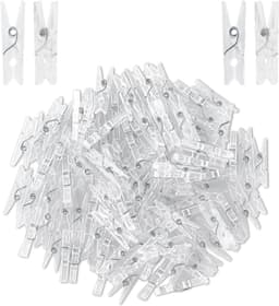 105 Stuks Hangende Clips, Mini-Klemmen, Doorzichtige Wasknijpers, Transparante Plastic Klemmen Voor Het Ophangen Van Foto's, Lichtkettingen — thumbnail 1