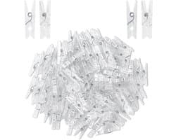105 Stuks Hangende Clips, Mini-Klemmen, Doorzichtige Wasknijpers, Transparante Plastic Klemmen Voor Het Ophangen Van Foto's, Lichtkettingen