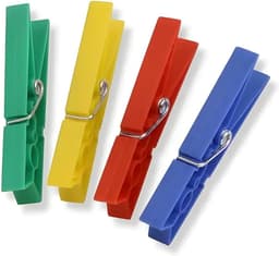 SnelShoppen - Set van 40 Plastic Klemmen voor Binnen en Buiten, 7x1 cm, Veelzijdige en Praktische Wasknijpers in Random Kleuren, Ideaal voor Droogrekk — thumbnail 1