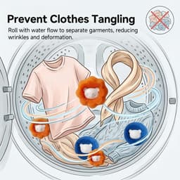 SnelShoppen - 8 x Dierenhaarverwijderaar Wasmachine, Herbruikbare Pluisballen tegen Hondenharen en Kattenharen, Haarvanger voor Kleding, Zacht voor Te — thumbnail 4