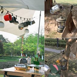 Reis Waslijn - Kledinglijn Buiten - Droog Kleding - Met Haken - 5 Meter - Reflecterend — thumbnail 1