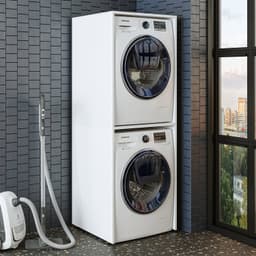 Roomart DUO-II Wasmachine Ombouwkast 67x231 cm - voor 2 Apparaten boven elkaar - Wit — thumbnail 2