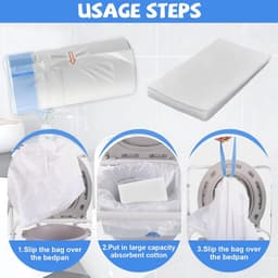 40 stuks toiletzakken met absorberende pads, toiletstoel, bedpanneninzetstukken, camping, draagbare wc-inzetstukken, toilet, poepzakken, hygiënische zakken, vuilniszakken, campingtoilet voor — thumbnail 3