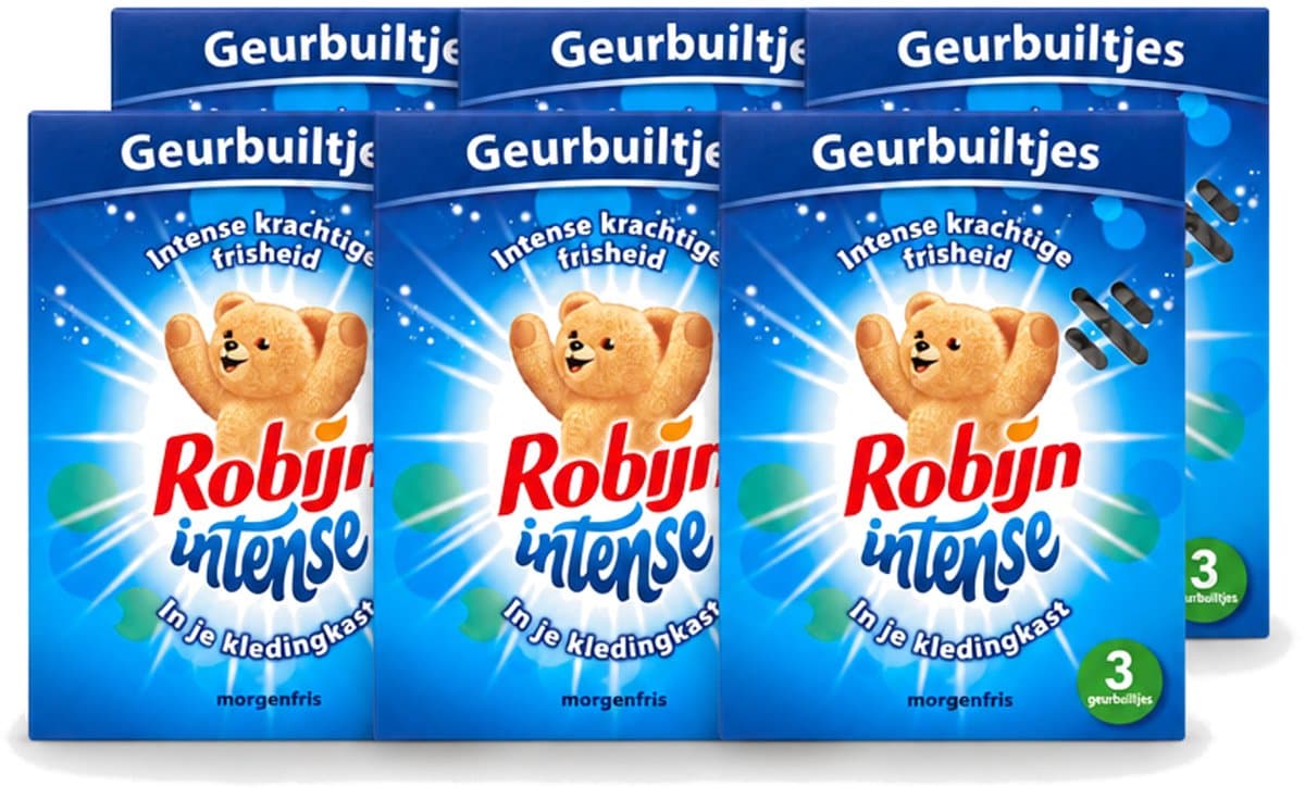 6 x Robijn - Intense - Geurbuiltjes - Langdurige Geur - Intense Frisheid - 3 Geurbuiltjes - Voordeelverpakking - 6 stuks — afbeelding 1