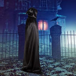 Cape met capuchon, lange mantel met capuchon, uniseks, voor volwassenen, Halloween, Kerstmis, mantel, cosplay kostuum — thumbnail 4
