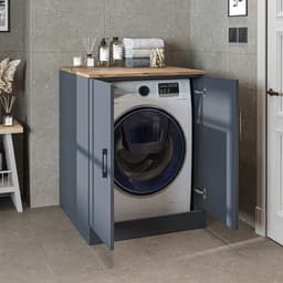 Roomart ATLANTIC-II Wasmachine Ombouwkast 70x90 cm - Onderkast - Antraciet Eiken — thumbnail 2