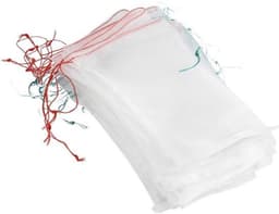 50 stuks herbruikbare fruitbeschermzakjes - nylon net met trekkoord - voor planten en bloemen — thumbnail 1