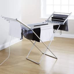 Opvouwbare Elektrische Wasdroger van Aluminium - Sneldrogend Droogrek met 18 Stangen - 145 cm — thumbnail 2