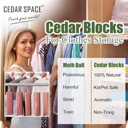Cederblokken Kledingopslag - Cederballen Ringen - Kasten Opfrissen - 100% Aromatisch Cederhout - 80 Stuks - Natuurlijk — thumbnail 4