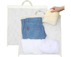 Grote Mesh Waszakken voor Wasmachine - 2 Stuks Delicate Lingerie Waszakken 45x45cm, Duurzaam en Zacht met Rits Sluiting voor Bescherming van Kleding