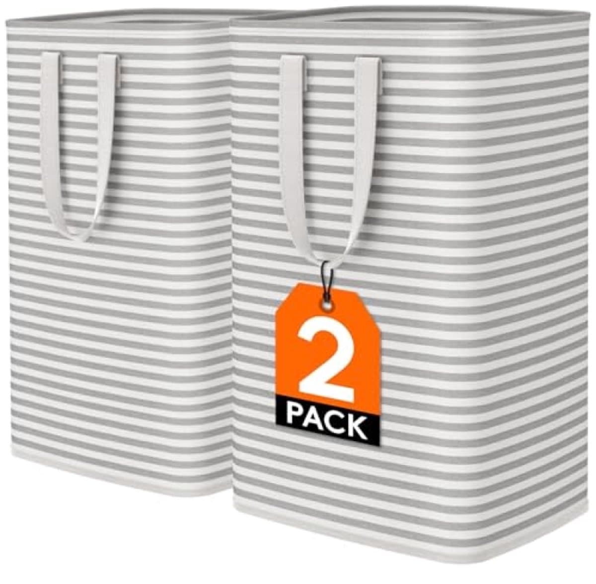 Opvouwbare wasmand 80 liter, set van 2, ruim en stevig met handige draaghandvatten — afbeelding 1