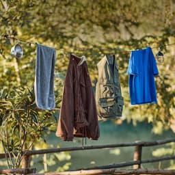 Camping Waslijn - Draagbare Lijn - Kleding Drogen - Winddicht Ontwerp - 1 Meter - Zwart — thumbnail 2