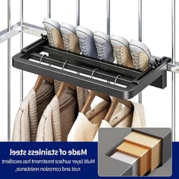 Ruimtebesparend Droogrek voor Radiator, Wandgemonteerd Handdoekrek voor Badkamer en Balkon, Ideaal voor Was en Droogprocessen (40 x 25 cm) — thumbnail 4
